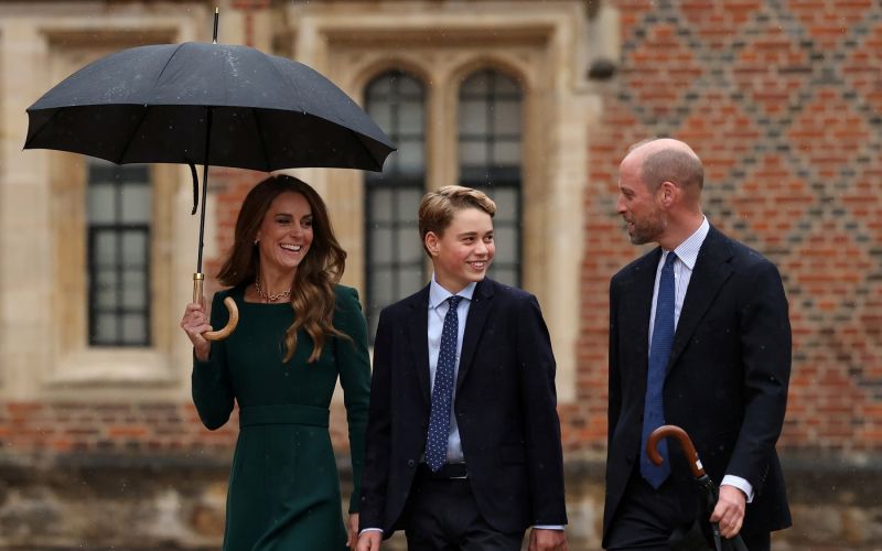 princ geroge, princ William in princesa Kate 2