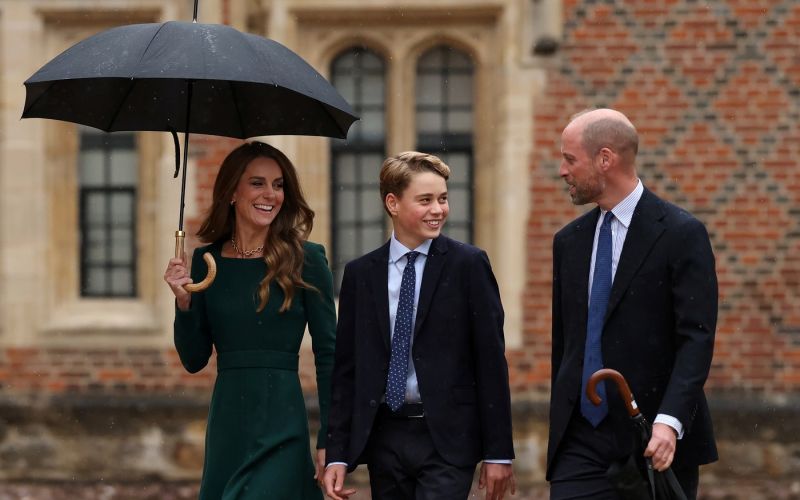 princ geroge, princ William in princesa Kate 2