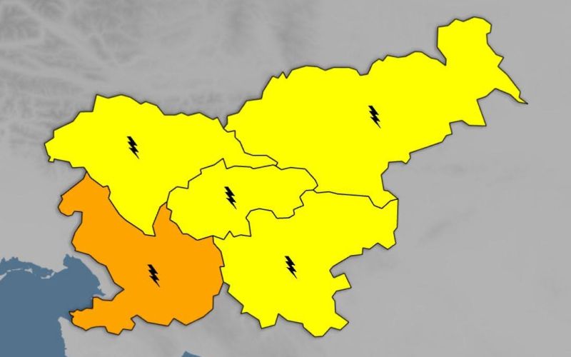 Oranžno opozorilo danes do večera velja za jugozahod