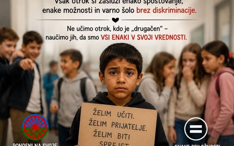 Ilustracija, ustvarjena z umetno inteligenco, ob zapisu na FB-profilu Rebeke Timon o tem, kaj je prvi šolski dan doživel njen otrok