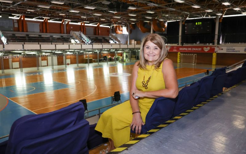 breda-obrez-preskar, direktorica-zpo-celje, sportna-dvorana-golovec, 50-let, hala-a, hala-golovec