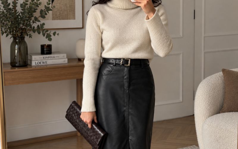 Oprijeto krilo, pulover, moda, pencil skirt