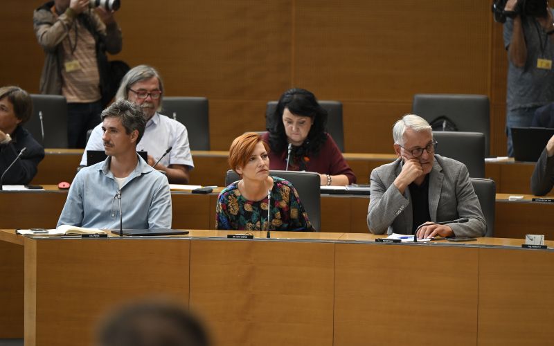 Luka Mesec, Asta Vrečko, Matjaž Han