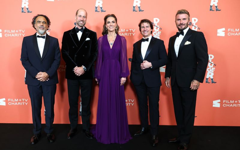 Alejandro G. Iñárritu, princ William, princesa Kate, Tom Cruise in Sir David Beckham – filmski, kraljevi in športni svet na enem samem posnetku.