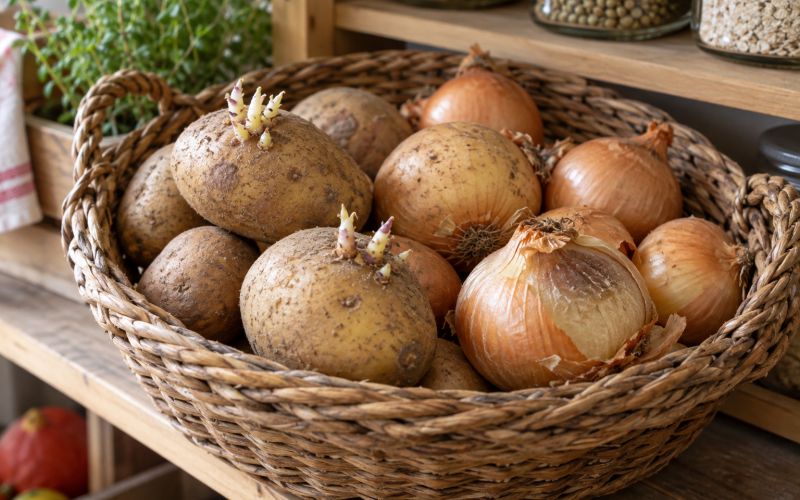kompir, cebula, shranjevanje-zivil