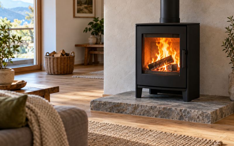 kamin, drva
