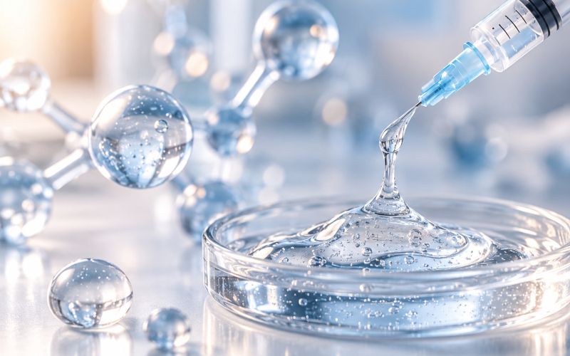 Hialuronski gel in laboratorijski svetlobi.png