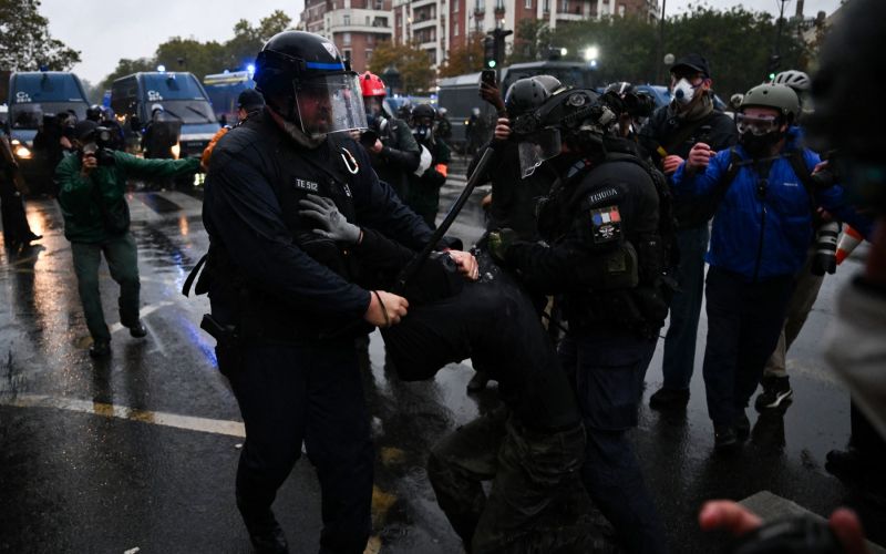 policija, protest
