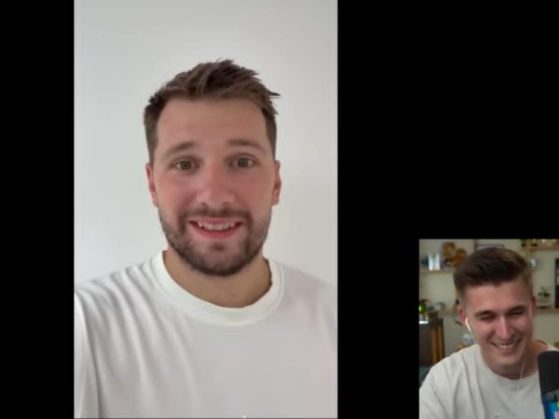 Luka do solz nasmejal vplivneža: Ta ga je povabil na turnir, Dončić pa mu je poslal ta video