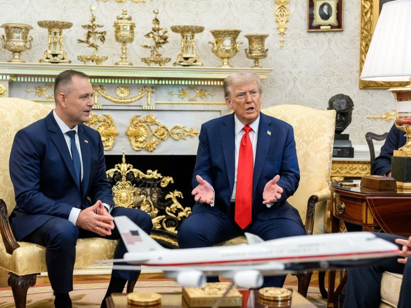 Nawrocki in Trump o vdoru ruskih dronov v poljski zračni prostor