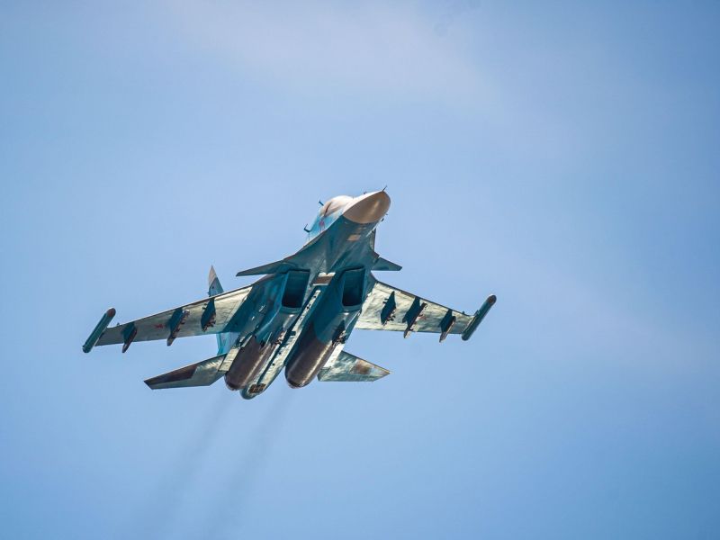 Ukrajina sestrelila ruskega lovca suhoj Su-34