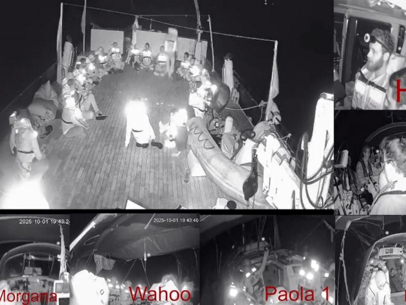 Izraelska mornarica obkrožila flotiljo s pomočjo za Gazo