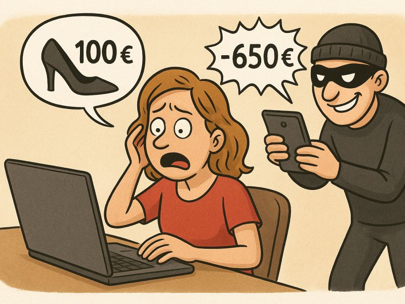 Ob prodaji čevljev za 100 evrov lopov Radovljičanki vzel prihranke