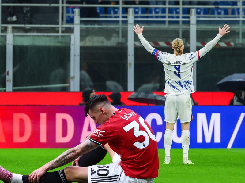 Haaland in Šeško iz oči v oči – kar sta nato naredila en in drug, pove vse