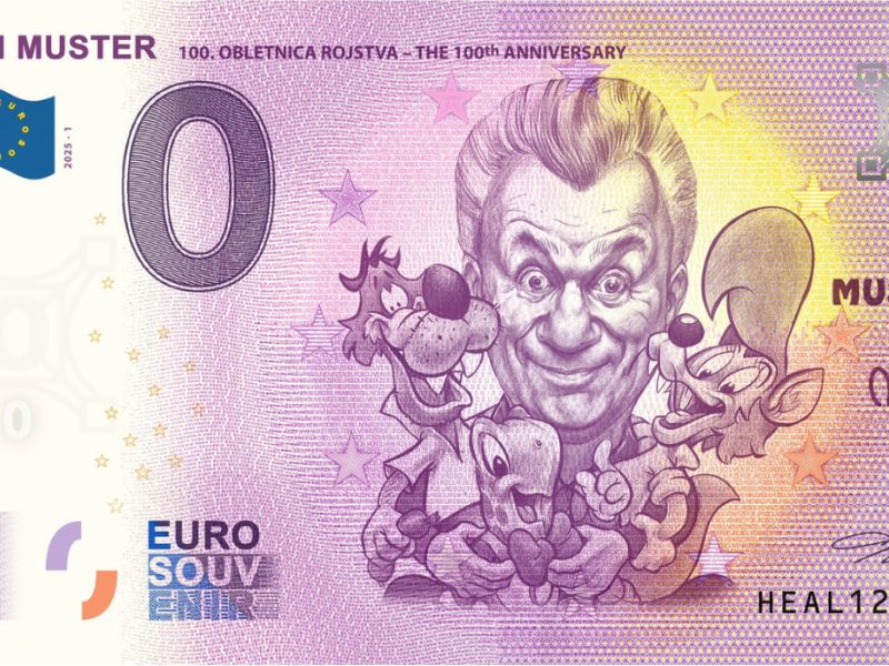 V spomin na Mikija Mustra izdan spominski bankovec