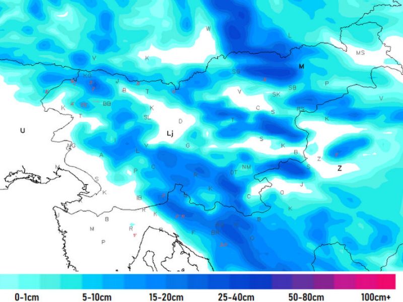 Meteorolog Arsa razkril, kje bo snežna odeja na božič najbolj debela
