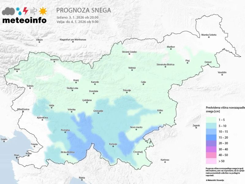 Balkan se je pripravljal na obilno sneženje zaradi močnega ciklona, Slovenija ostala na obrobju