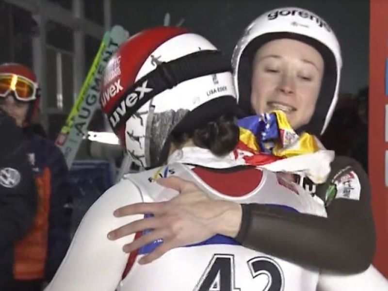 Zmagovalka objela Niko Prevc, kar je sledilo, pa o Avstrijki pove vse