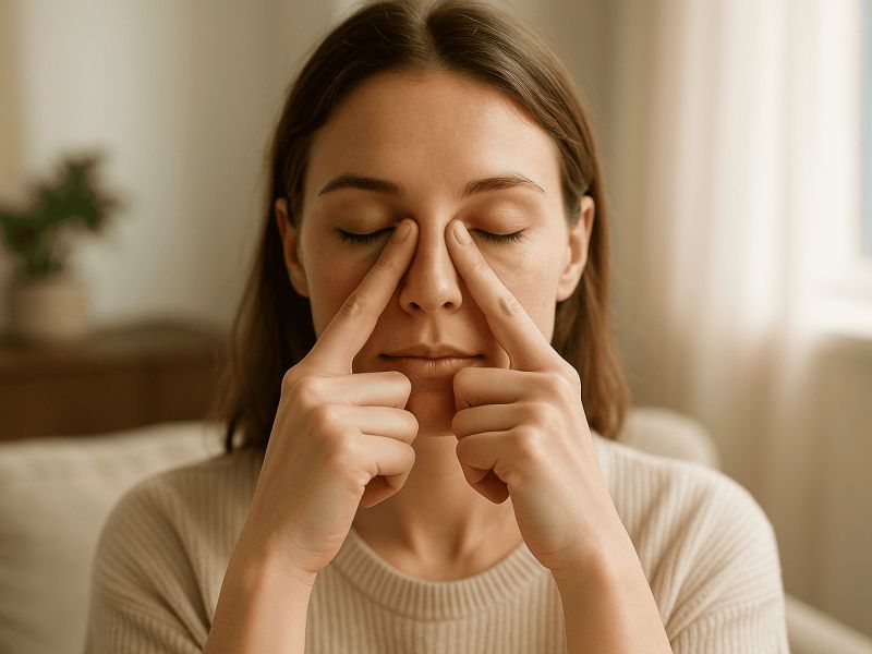 Masaža obraza, ki v 15 sekundah odmaši nos