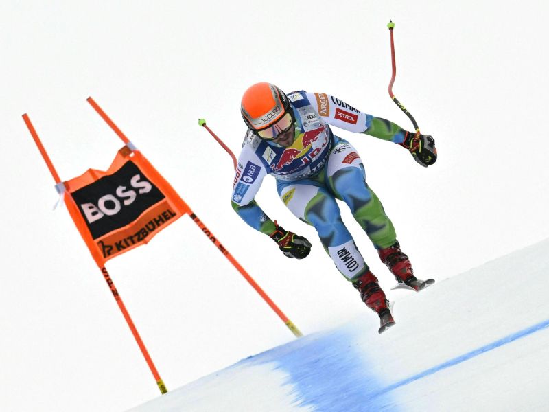 Miha se dviga. Slovenski smukač najboljše v sezoni na slovitem Kitzu