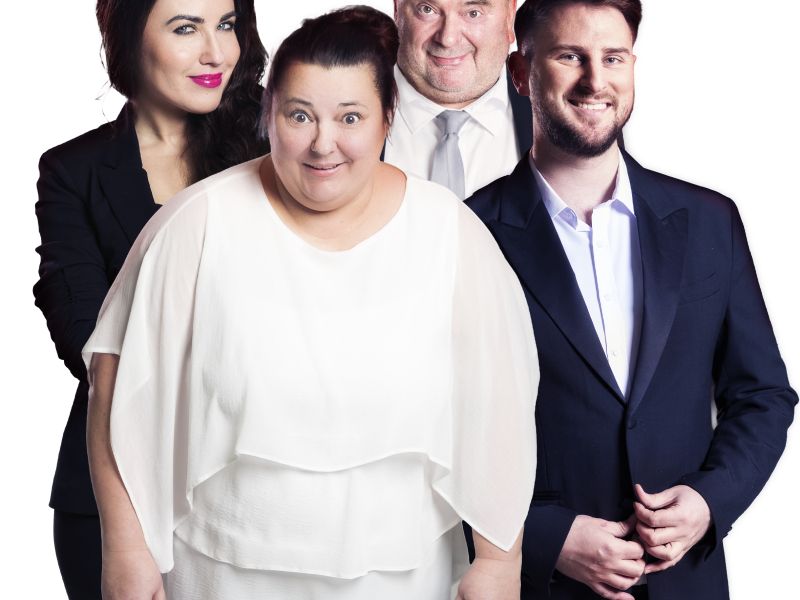 Igralska zasedba komedije Zadnja večerja – Maja Martina Merljak, Urška Vučak Markež, Saša Klančnik,