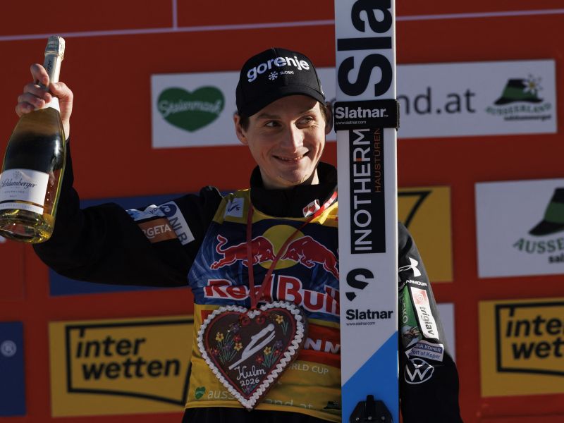 Domen Prevc: 'Skoraj kot v Planici! Njihove brce so mi všeč!'