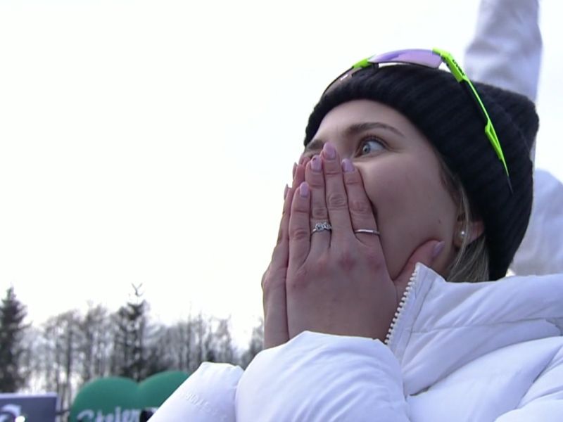 Je to napoved poroke? Domen Prevc v Kulmu šokiral tudi svoje dekle