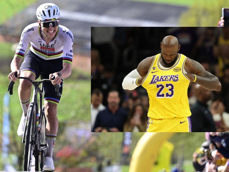 LeBron za Pogačarjevo dirko leta storil tole - iz LA v Roubaix pošilja to