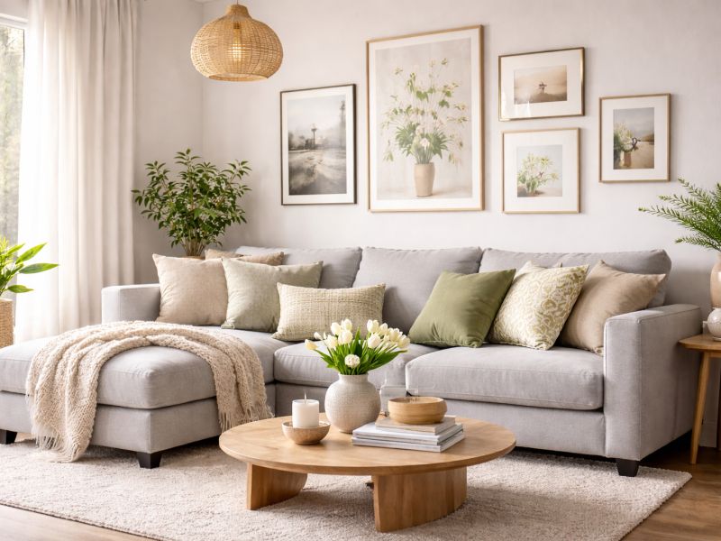 Siv kavč ni dolgočasen (če ga uredite tako)