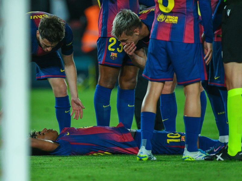 Hud udarec za Barco: Yamal se je tako poškodoval med enajstmetrovko