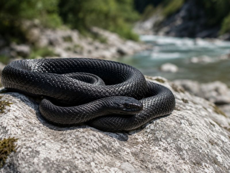 Ob Soči jo je prestrašila meter dolga črna kača: Je bila nevarna?