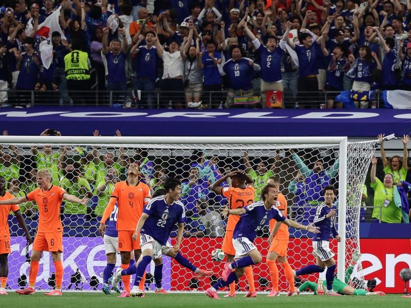 Japonci proti Nizozemski dvakrat zaostajali in se dvakrat vrnili