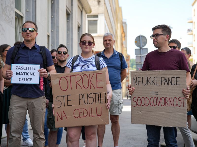 Protest pred ministrstvom za zdravje: "Vzorcem naših otrok grozi propad"