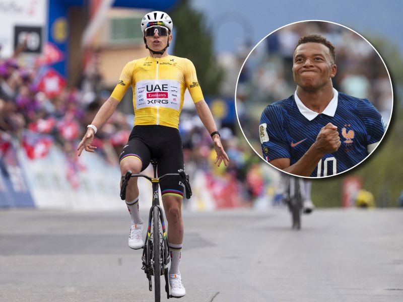 Tadej Pogačar in Kylian Mbappe - oba superzvednika, a ga Pogačar prekaša