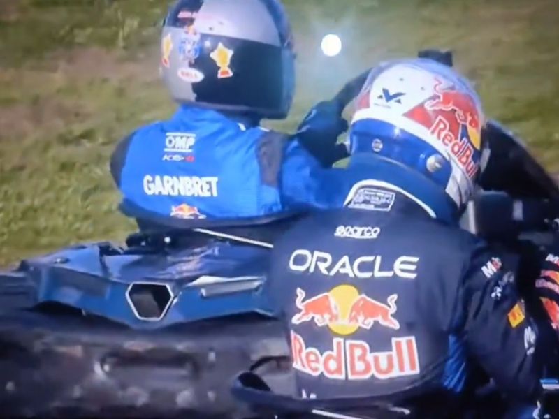 Verstappen z zvijačo prehitel Garnbretovo, posnetek razkriva vse