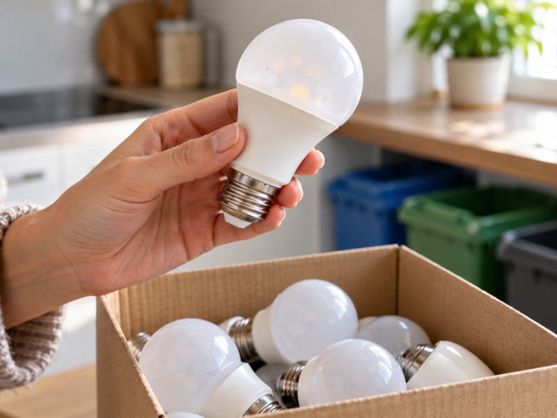 Pregorela LED-sijalka ne sodi v steklo. Kam z njo?