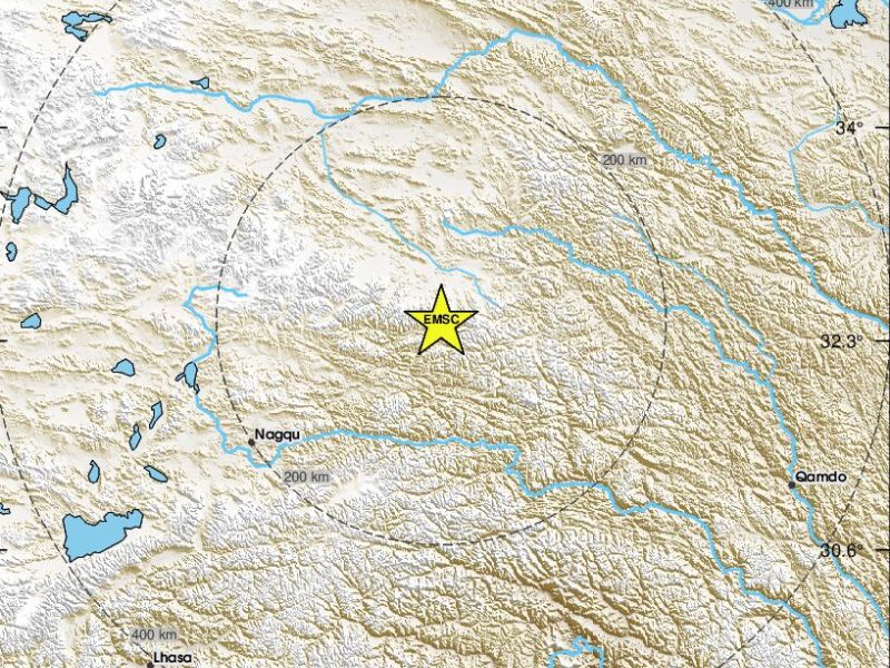 Tibet stresel silovit potres magnitude 7