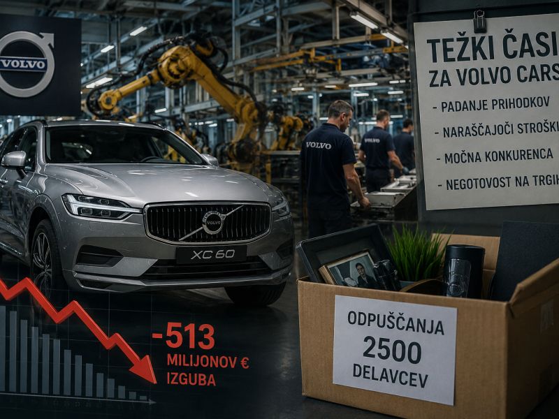 Izguba Volva presegla pol milijarde evrov, odpuščajo še 2500 delavcev
