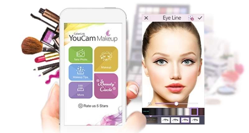 Aplikacija 'YouCam Makeup'.