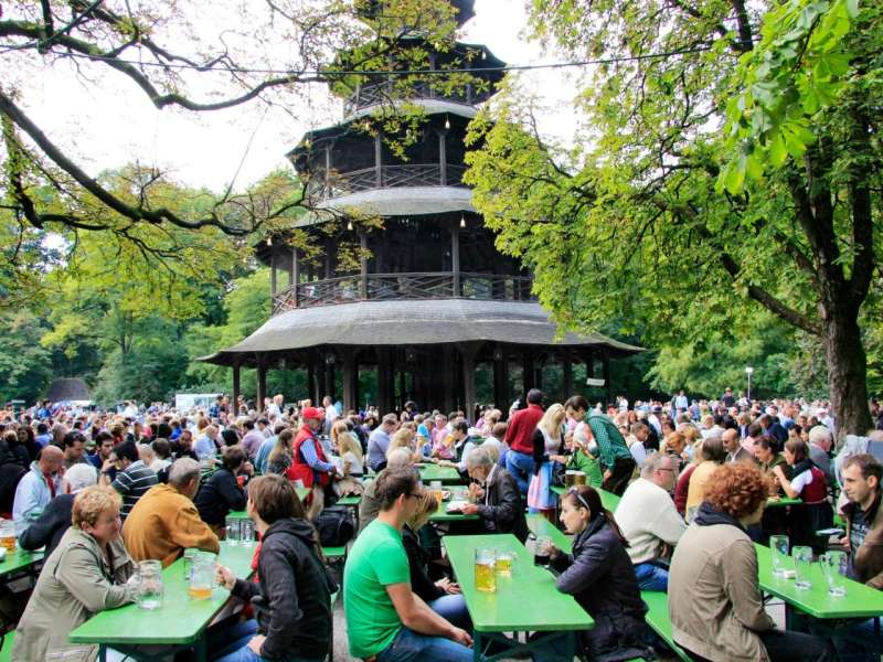 Beer Garden v Nemčiji.