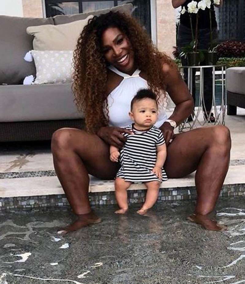 Serena Williams s hčero.