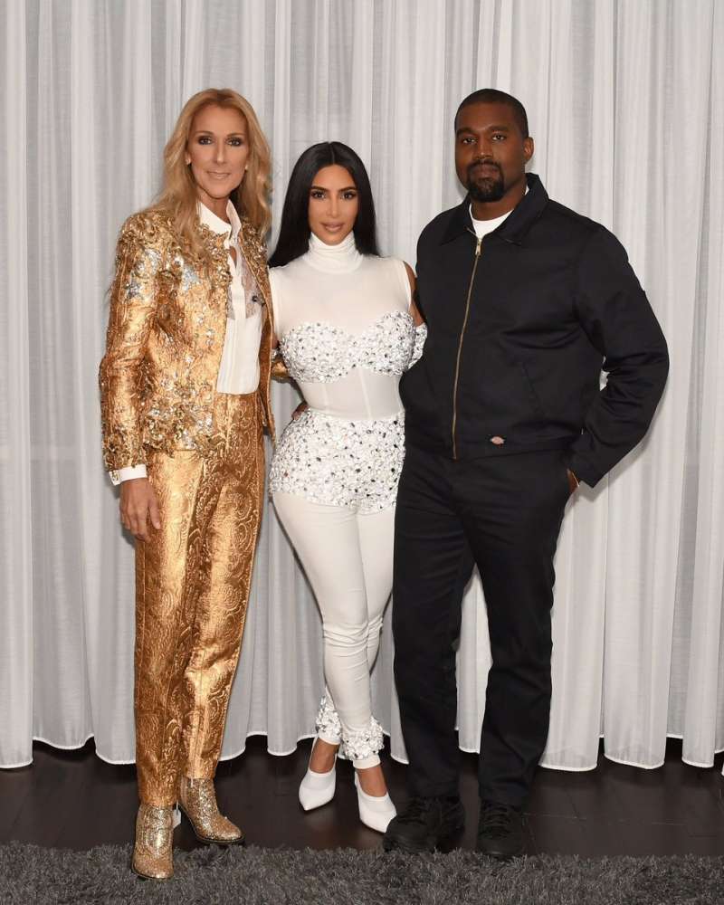 Kim in Kanye sta se po koncertu srečala s Celine Dion.