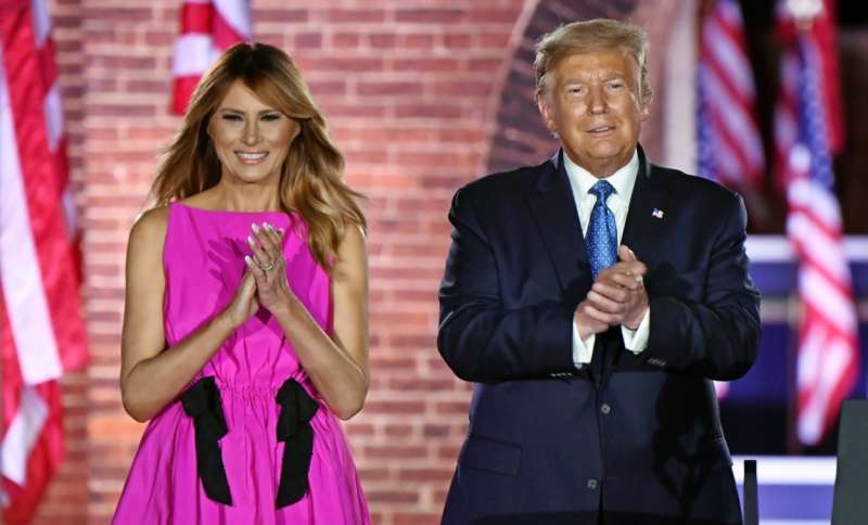 Melania in Donald Trump na republikanski konvenciji.