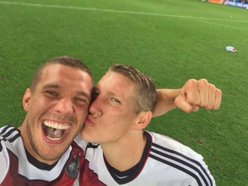 Lukas Podolski in Bastian Schweinsteiger