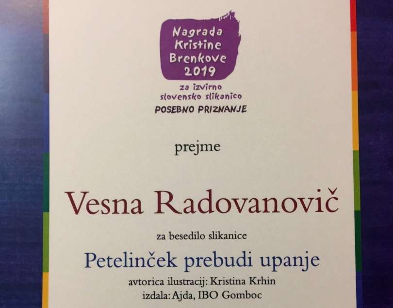 petelinček-prebudi-upanje, vesna-radovanovič, nagrada-kristine-brenkove