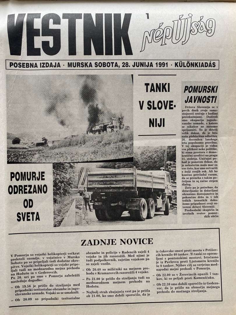 vojna-1991, slovenija, vestnik