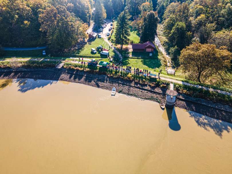 bukovniško-jezero, jezero, dron