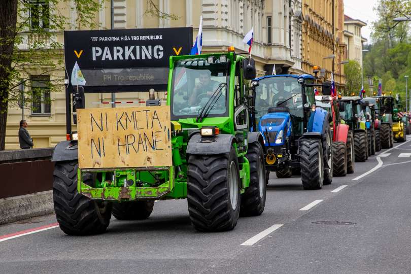 traktor, protest, kmetje