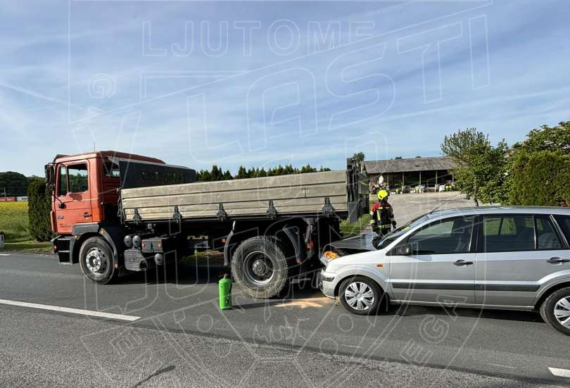 Prometna nesreča v Noršincih.