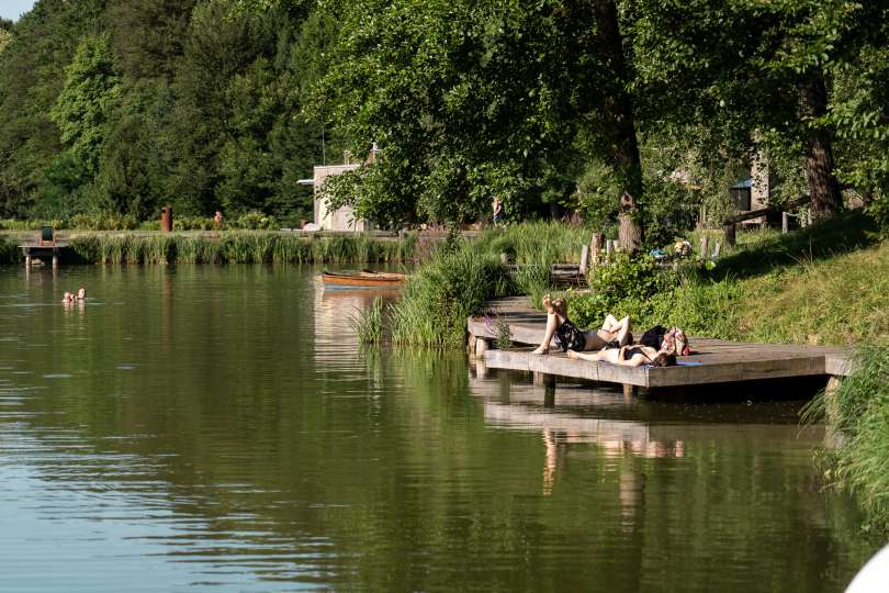 blaguško-jezero, kopanje, poletje, sup, jezero